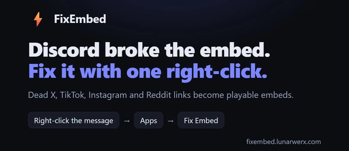 FixEmbed